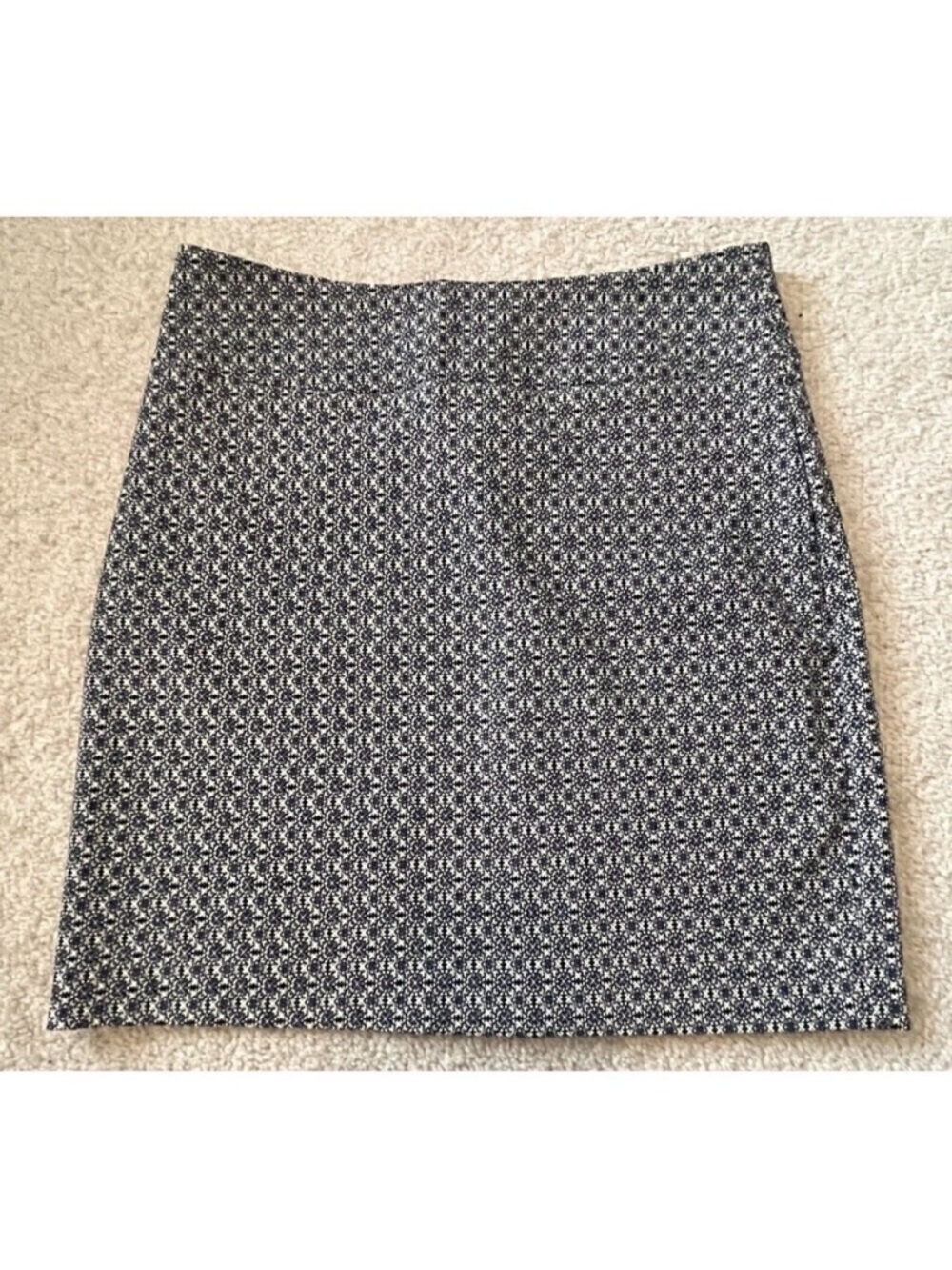 Margaret M Petites Women Skirt Sz L Blue Black Floral Pull On Casual Golf